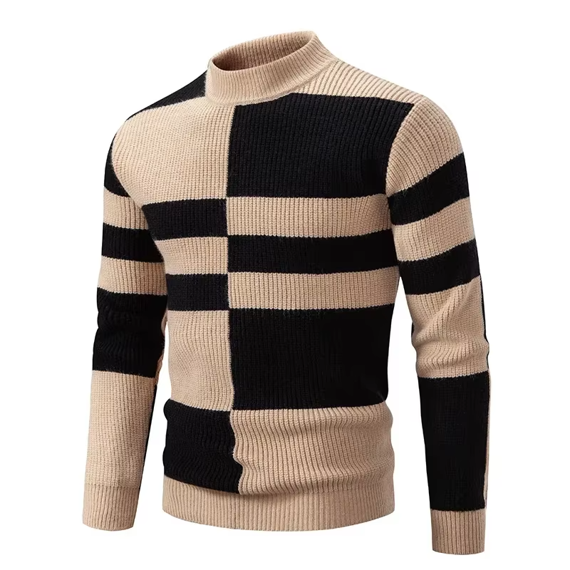 Men's Mock Neck Pullover Sweater
