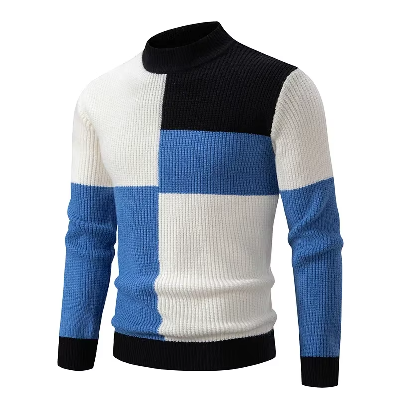 Men's Mock Neck Pullover Sweater
