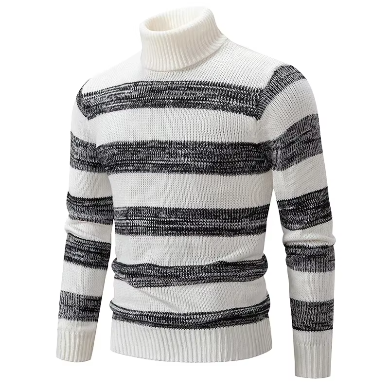 Men's Mock Neck Pullover Sweater